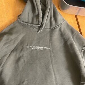 Smokey the bear green hoodie